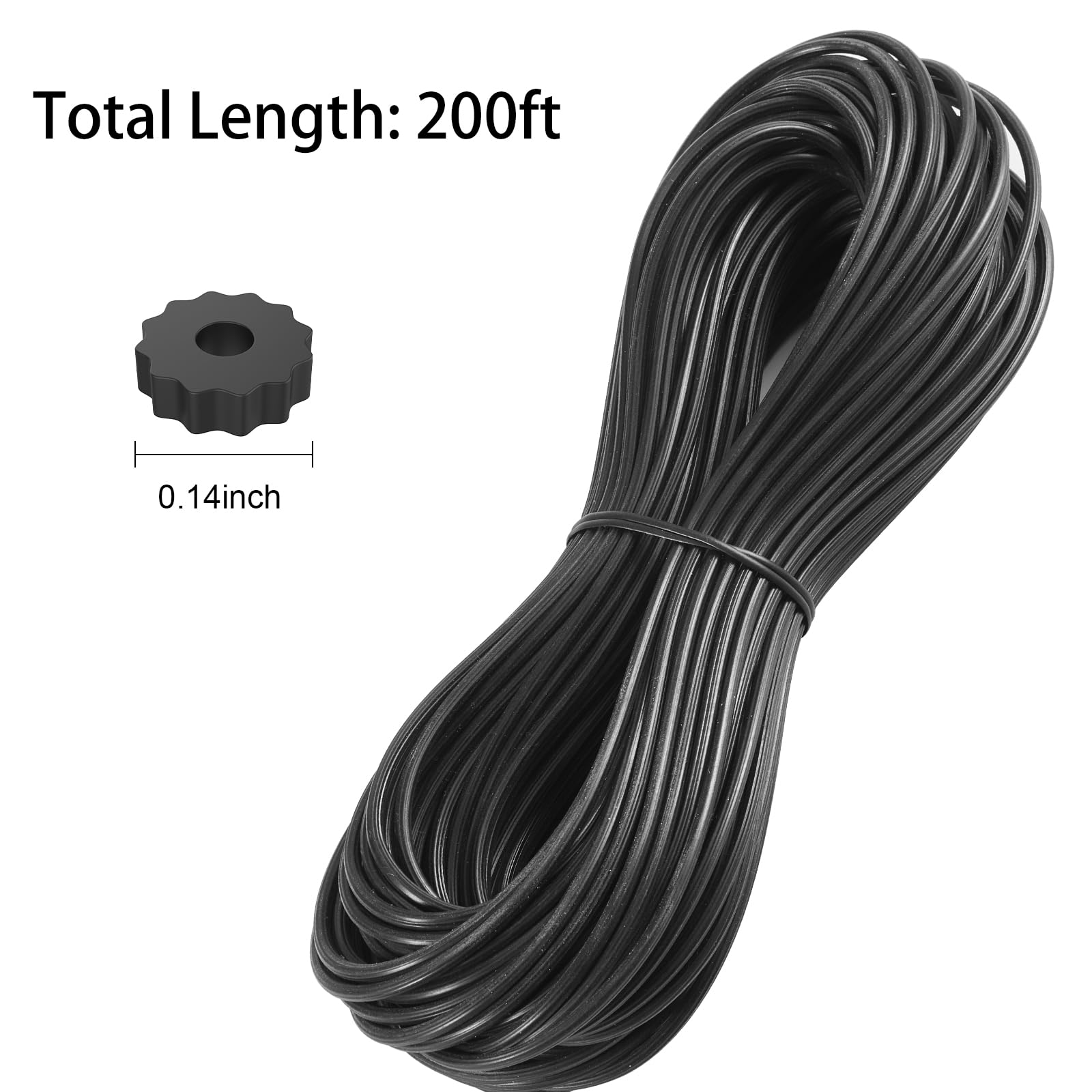 Screen Spline 0.20 Inch 25 Ft Black Patio Door